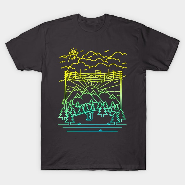 Mountain Notes T-Shirt by opippi
